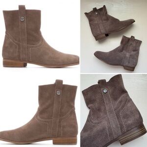 Frye & Co Sarah Shortie Suede Western Ankle Boots